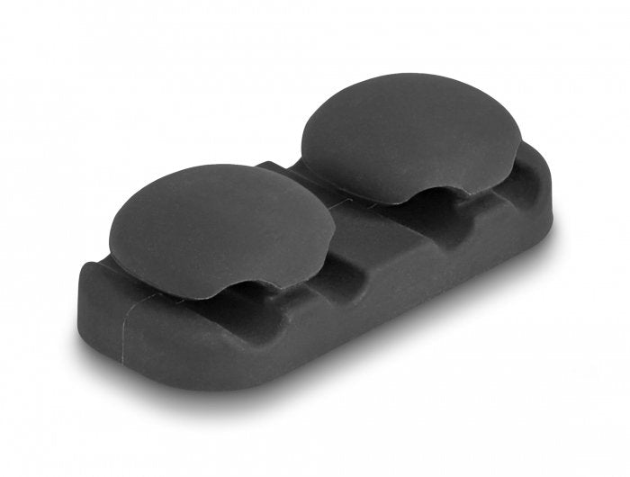 Delock 18445 Portacables Con 4 Pasacables Autoadhesivos Negro Juego 2 Piezas