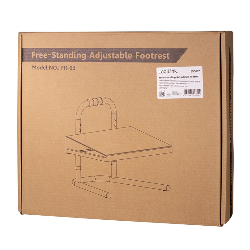 EAN 4052792048124 - LogiLink EO0007 soporte para el apoyo de pies Negro imagen 5