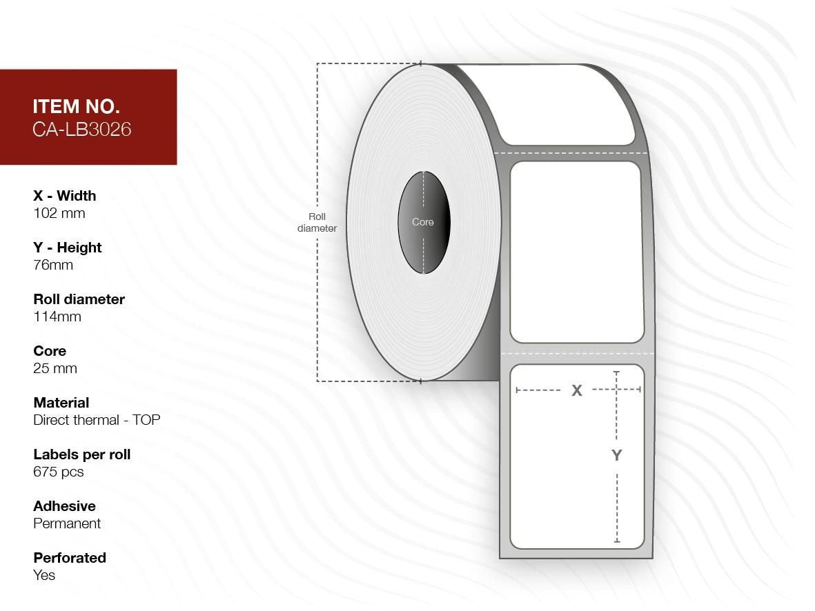 EAN 5706998986139 - Capture CA-LB3026 etiqueta de impresora Blanco imagen 1