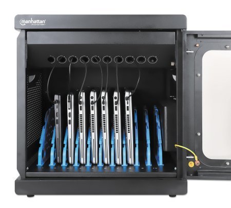 Armario De Carga Manhattan Con 10 Enchufes, Puerta De Crimal Con Cerradura