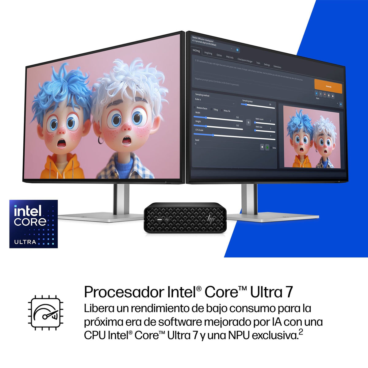 EAN 0826581352334 - HP None Intel Core Ultra 7 265 16 GB DDR5-SDRAM 512 GB SSD NVIDIA RTX A1000 Windows 11 Pro Mini PC Puesto imagen 9