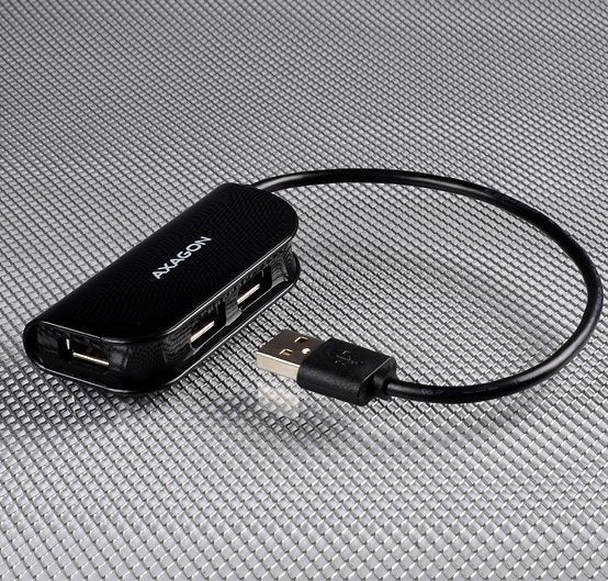 EAN 8595247902764 - Axagon HUE-X4B hub de interfaz USB 2.0 480 Mbit/s Negro imagen 2