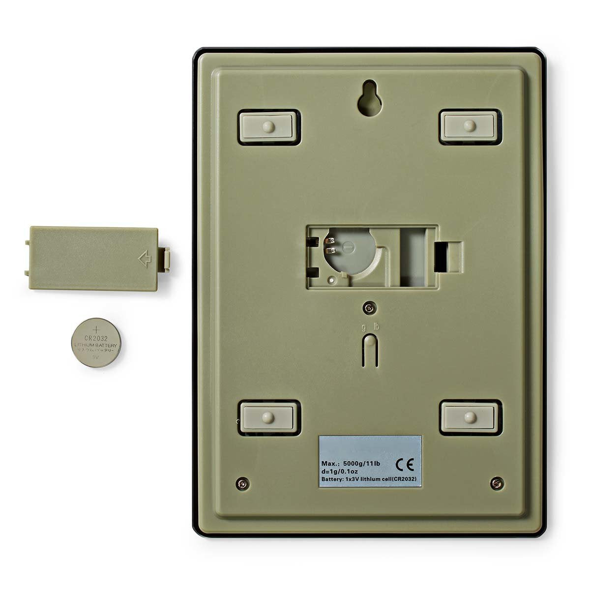 Nedis Bascula De Cocina Digital Cristal 3mm / Plastico Negro