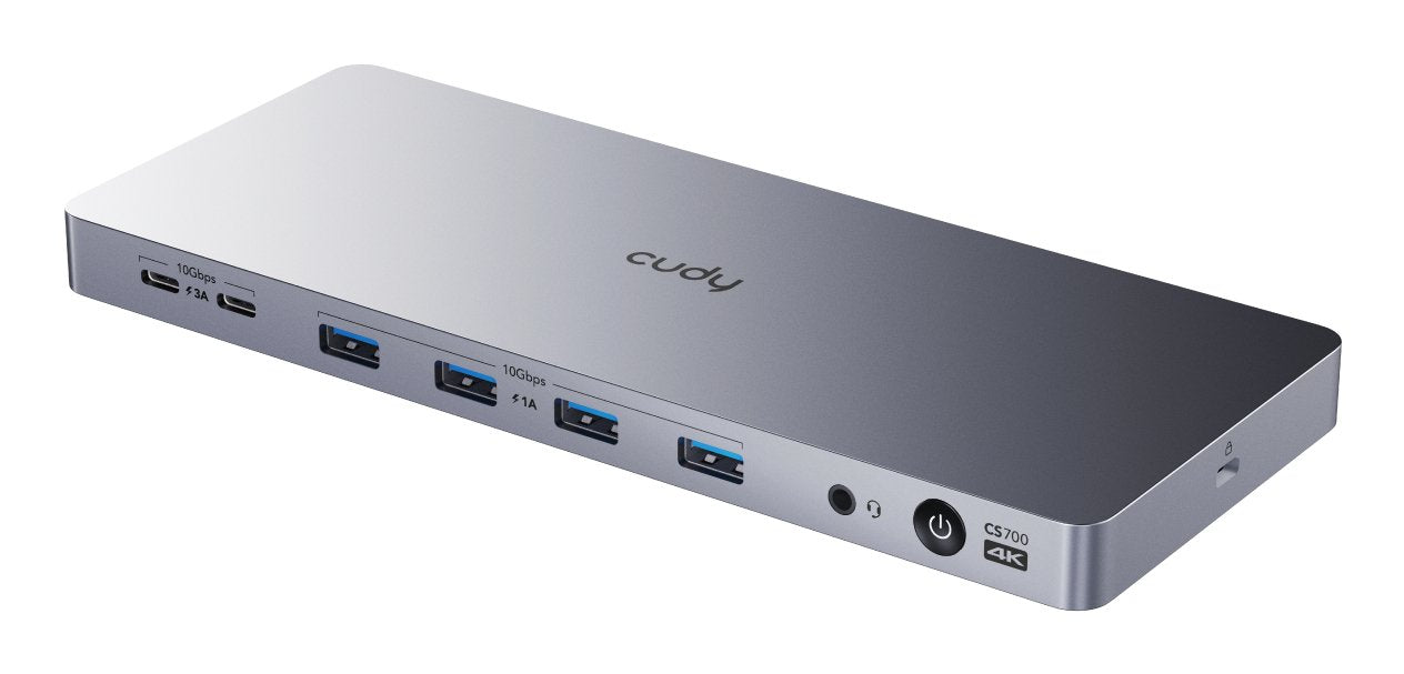 EAN 6971690793098 - Cudy CS700 base para portátil y replicador de puertos Acoplamiento USB 3.2 Gen 2 (3.1 Gen 2) Type-C Gris, imagen 2