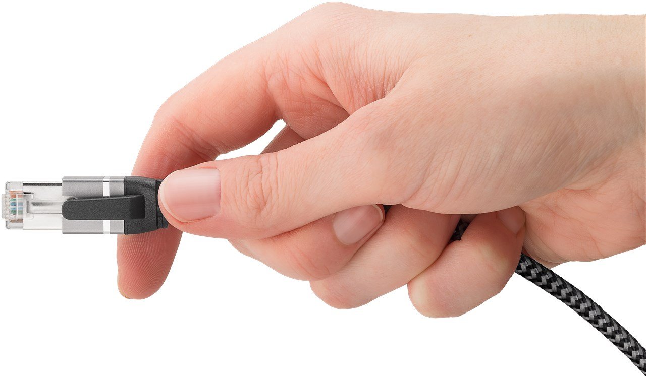 Cable De Adaptador Ethernet Goobay Usb-A 3.2 Gen1> Rj-45, Slim Black/Grey, 5 Metros 74397