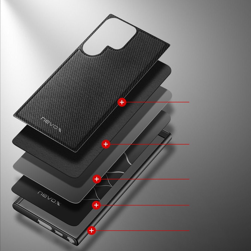 Funda Nevox Styleshell Nylo Galaxy S24 Ultra Schwarz
