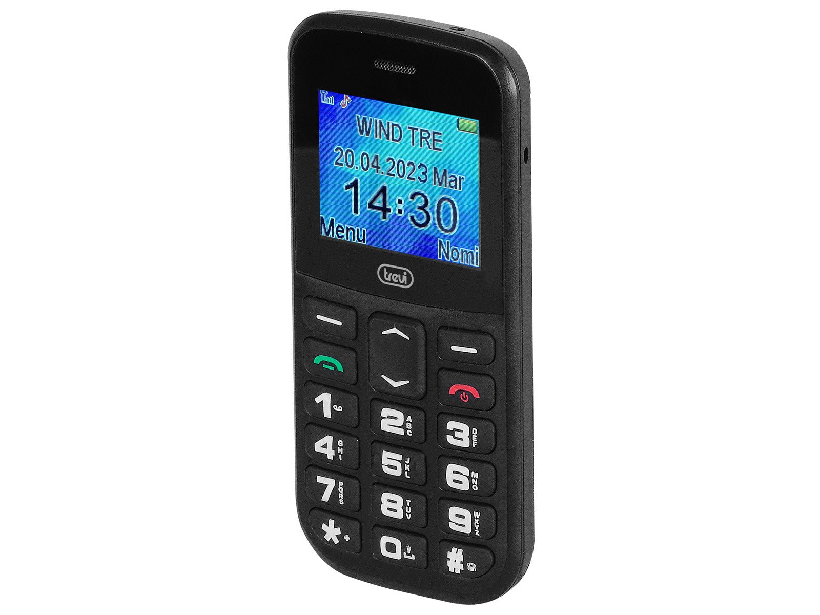 EAN 8011000039381 - Trevi Max 20 4,5 cm (1.77") 160 g Negro Teléfono para personas mayores imagen 3