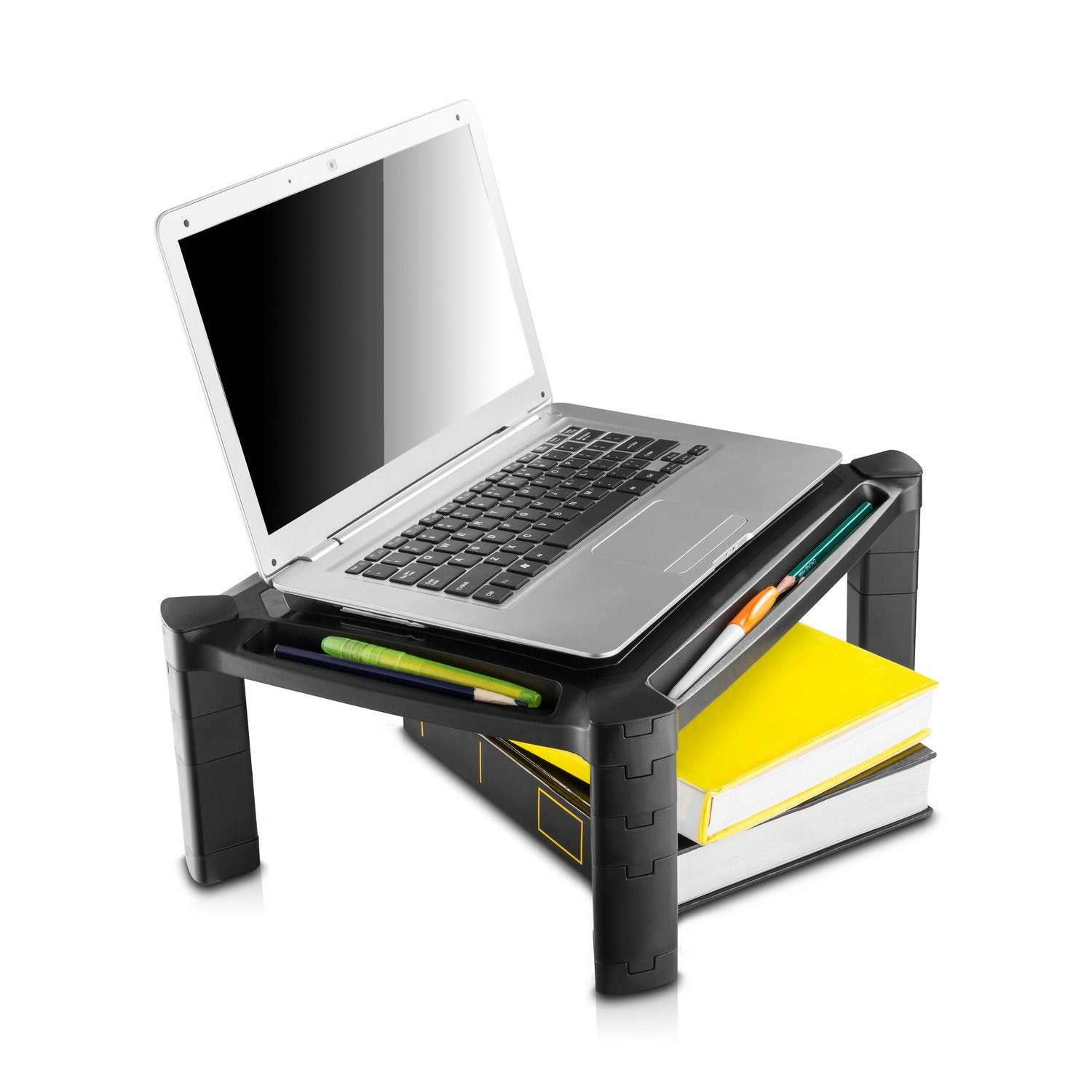 Height Adjustable Riser Stand Desk 435x330x168mm Black