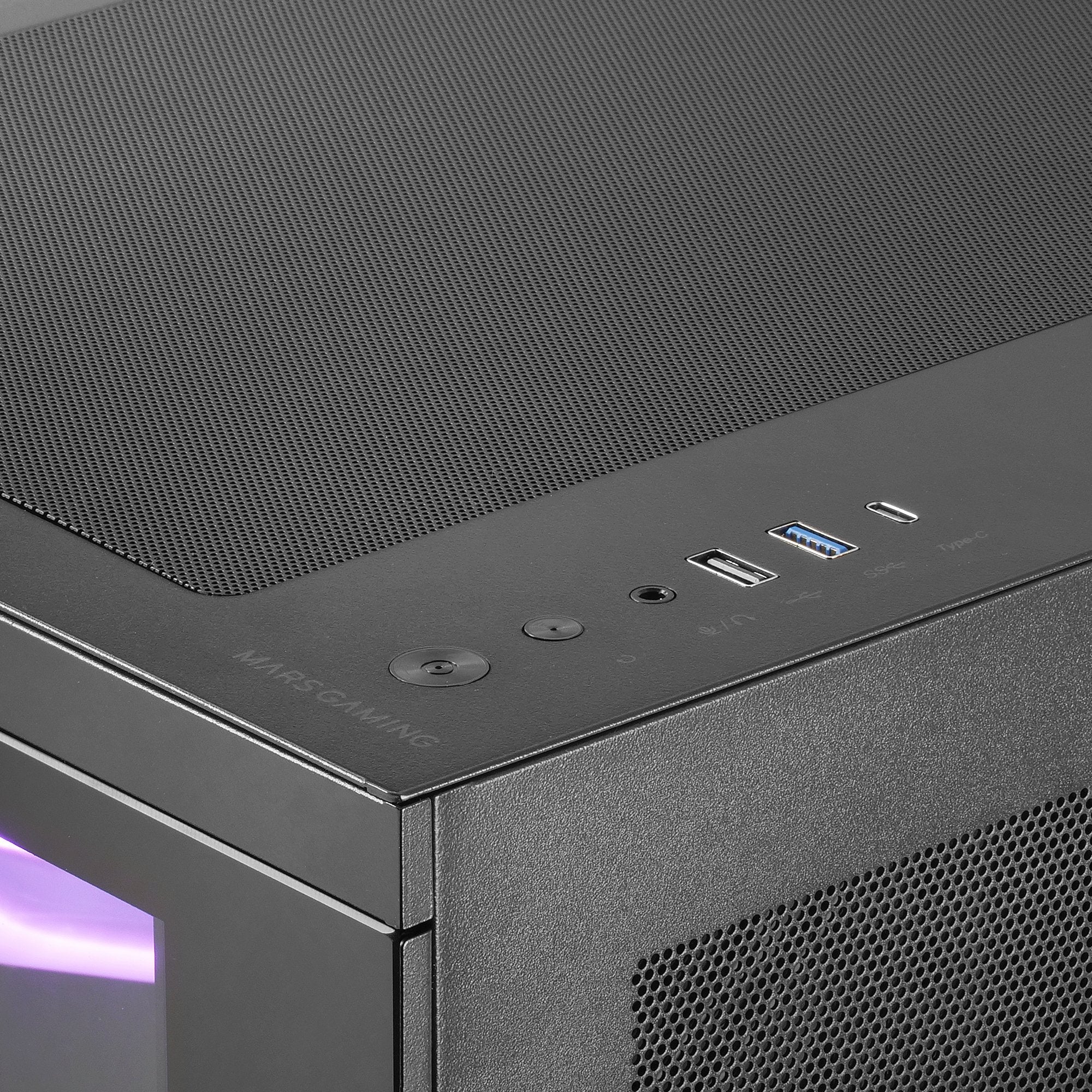 Caja Microatx Mc3t Corelcdm Negro Mars Gaming M-Atx / Usb-C X1 / Usb 3.0 X1 / Usb 2.0 X1 /2x Hdd + 3x Ssd / Pantalla Ips 7.2''