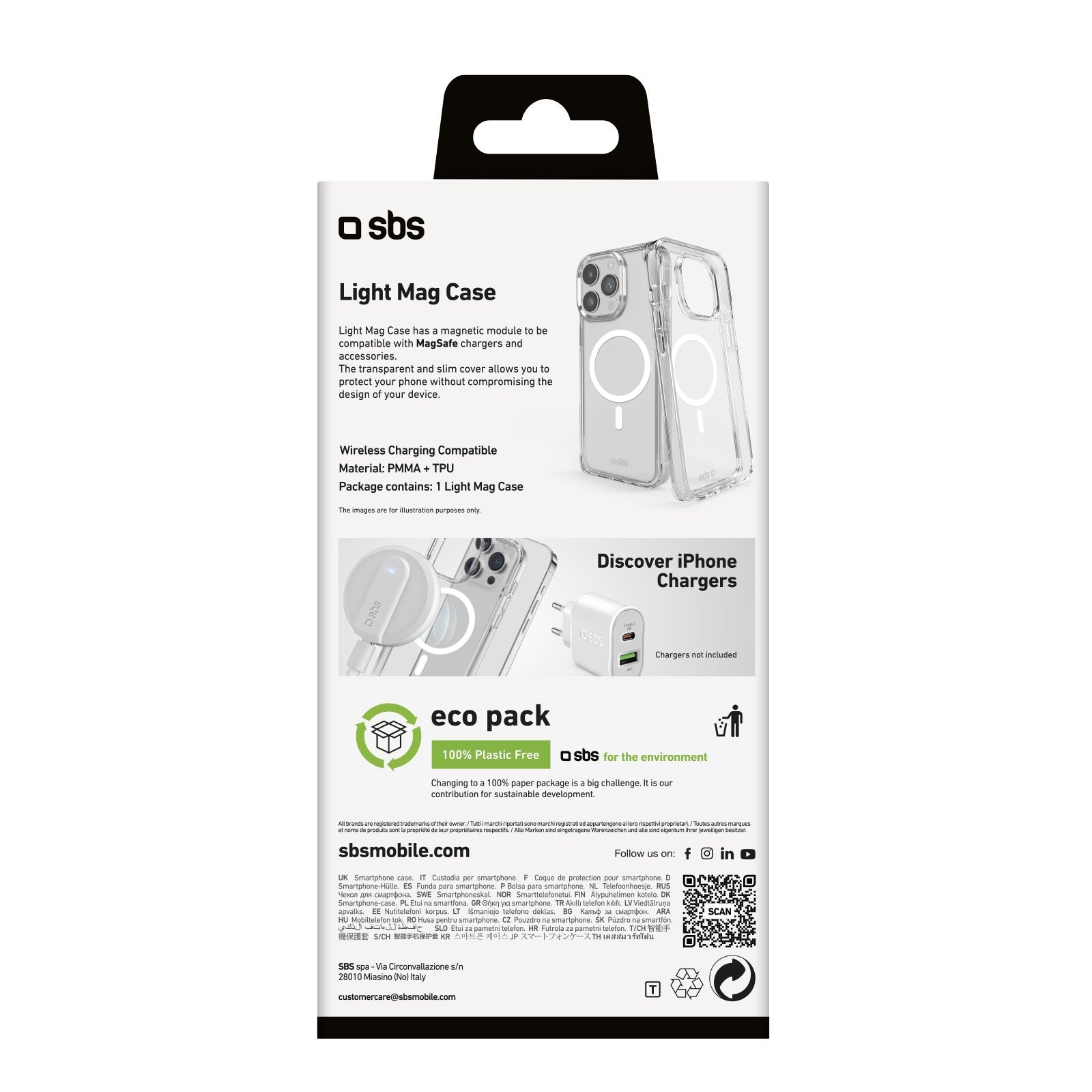 EAN 8018417482267 - SBS Light Mag funda para teléfono móvil 16 cm (6.3") Transparente imagen 3