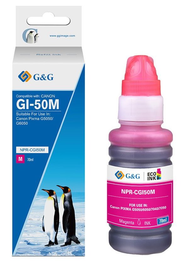 G&G Nachfüllcartucho Canon Gi-50 M 3404c001 Magenta 70 Ml