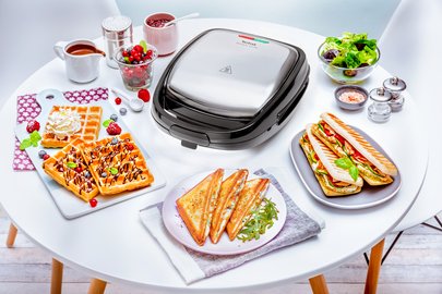 EAN 3045386375486 - Tefal SW341D12 sandwichera 700 W Negro, Acero inoxidable imagen 4