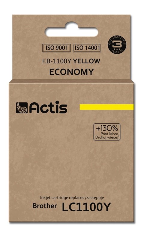 EAN 5901452143992 - Actis KB-1100Y cartucho de tinta 1 pieza(s) Compatible Rendimiento estándar imagen 1