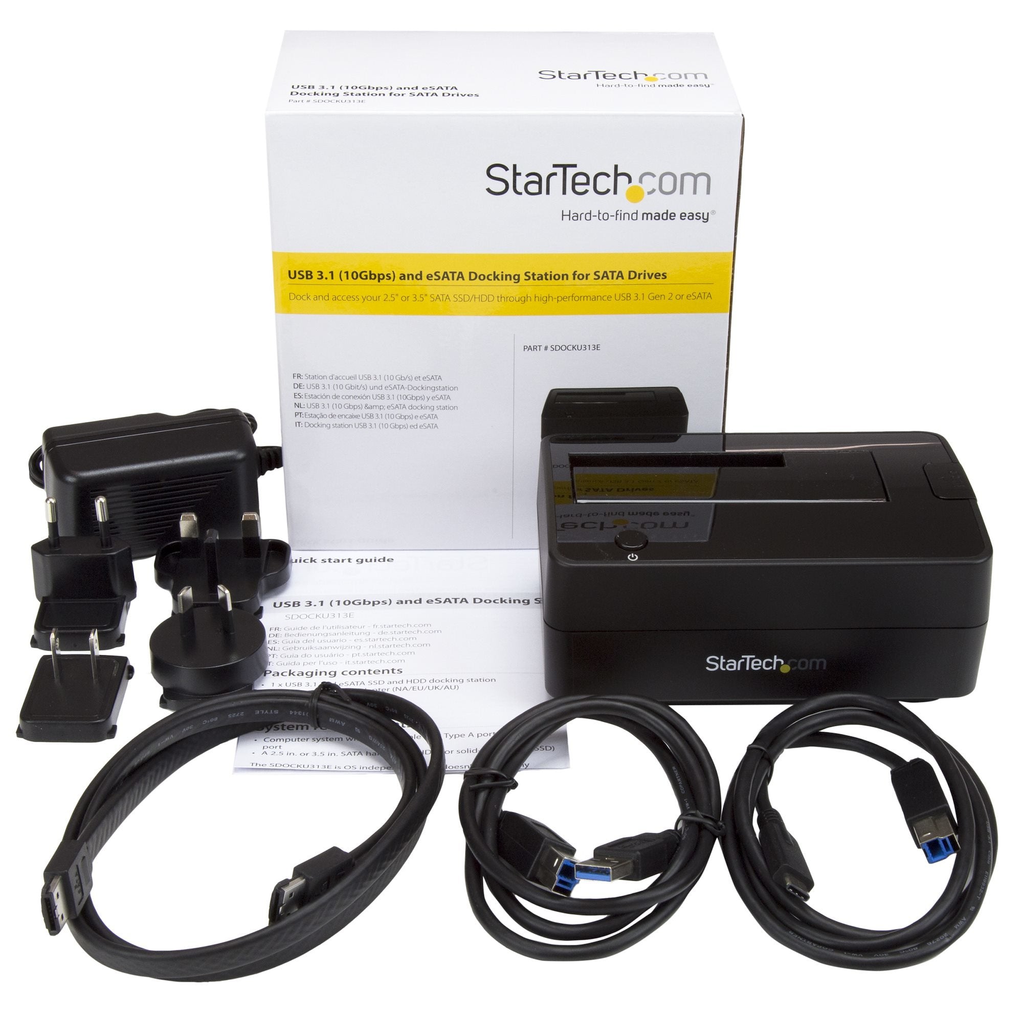 EAN 0065030863544 - StarTech.com SDOCKU313E base de conexión para disco duro USB 3.2 Gen 2 (3.1 Gen 2) Type-B Negro imagen 7