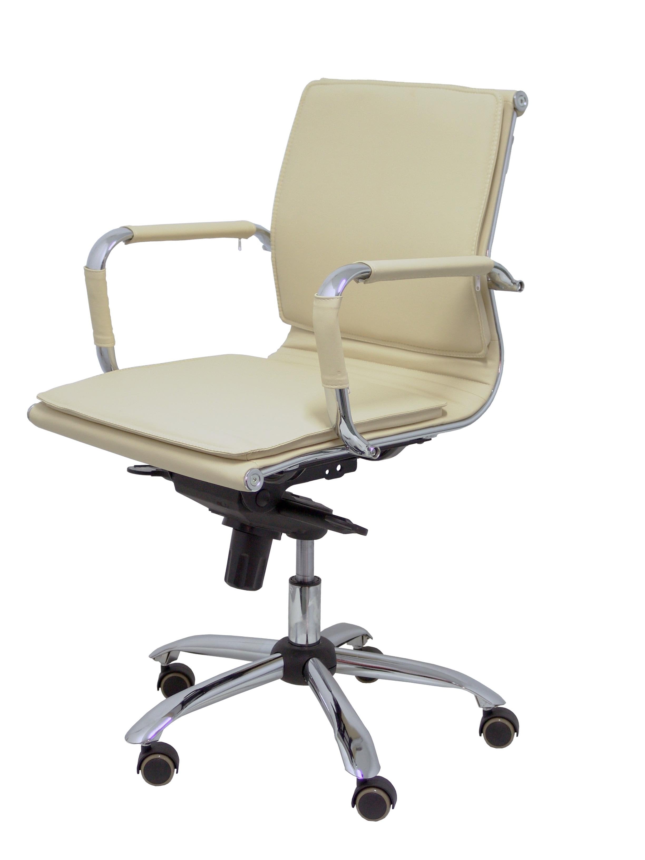 Sillón Yeste Confidente Giratorio Similpiel Crema