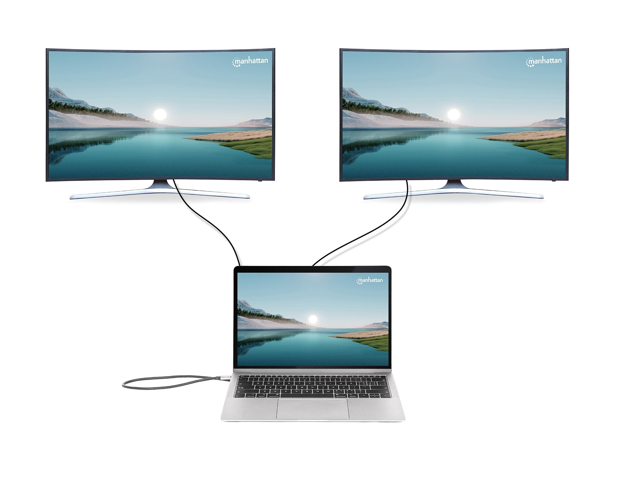 Dockin Manhattan 10-In-1 4k Usb-C Pd Gmation 2xhdmi