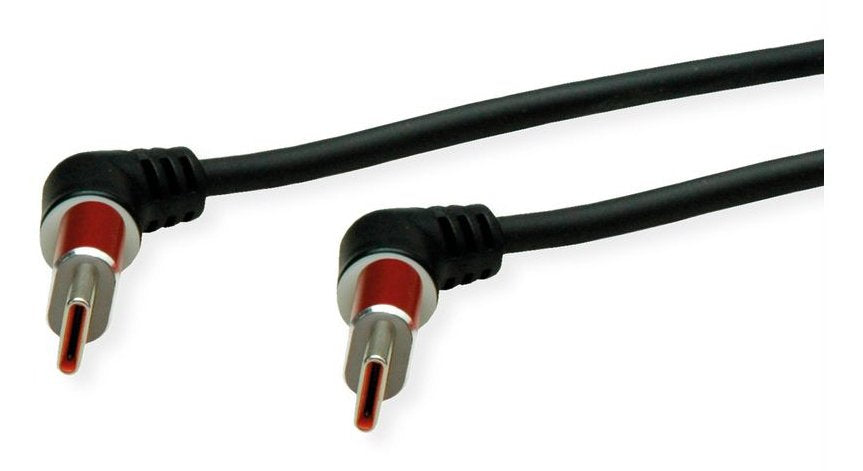 Roline Usb 2.0 Cable Typ-C - Typ-C St St 360 Rotation Schwarz Rot 2m