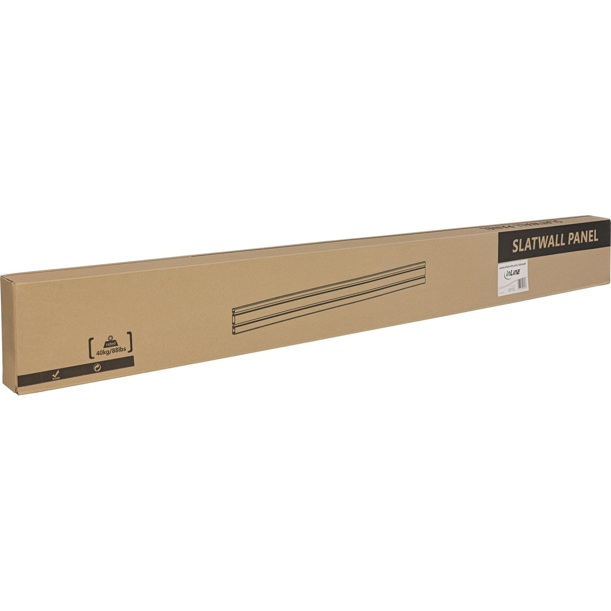 Panel De Listones De Aluminio Inline Para Montaje En Pared, Blanco, 1,2 M