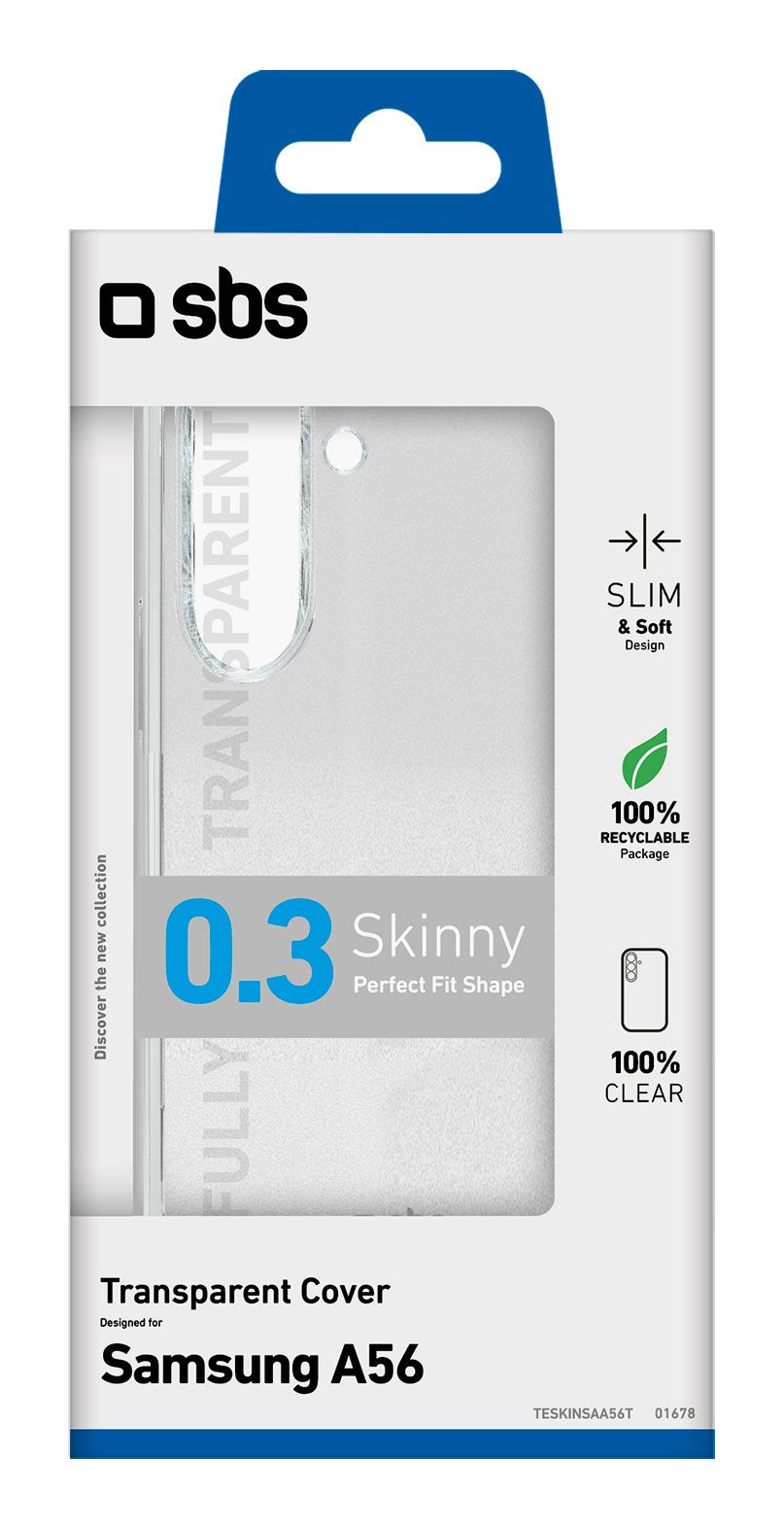 EAN 8018417501678 - SBS TESKINSAA56T funda para teléfono móvil 17 cm (6.7") Transparente imagen 2