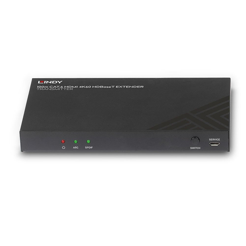 Lindy 38341 Extensor Audio/Video Transmisor De Señales Av Negro (Lindy Transmitter Hdbaset 100m Cat.6 Hdmi 4k60)
