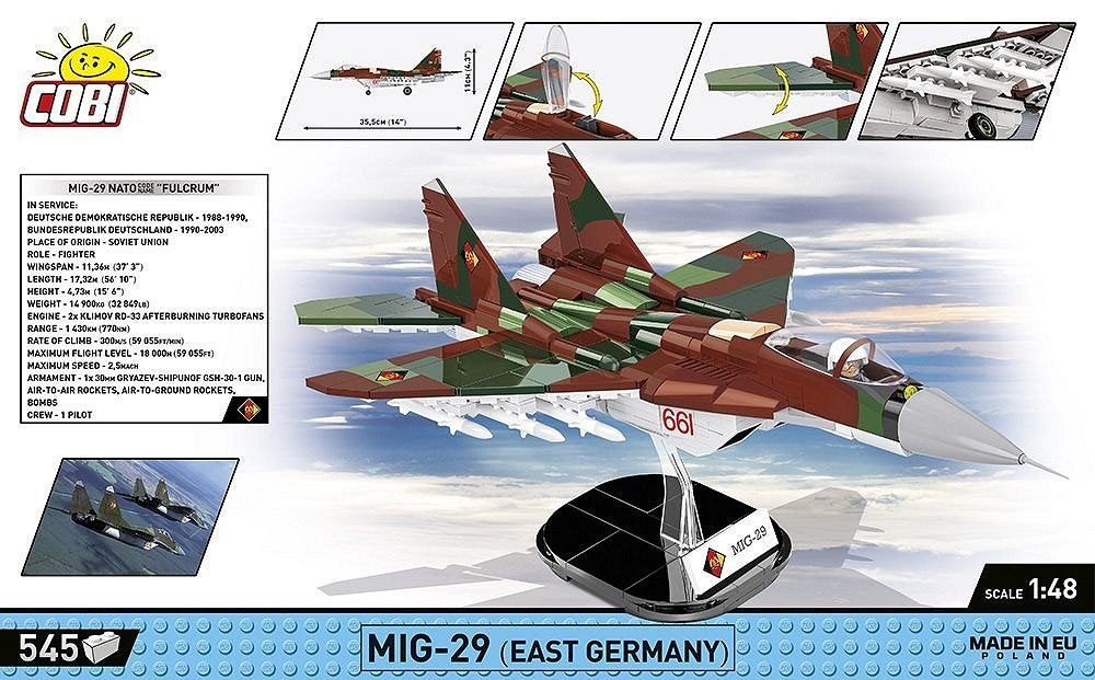 EAN 5902251058517 - COBI MiG-29 (East Germany) imagen 4