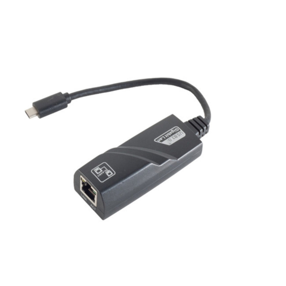 S-Impuls Usb-C Lan Adapter, Rj-45, Gigabit, Negro