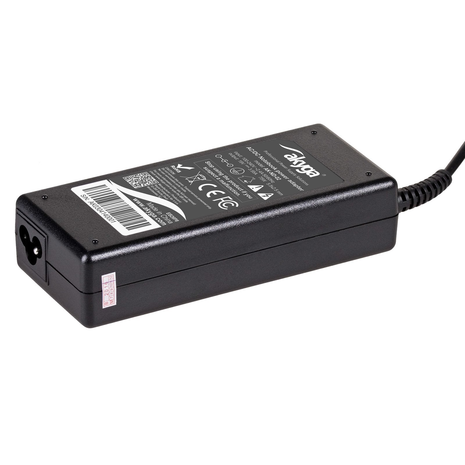 EAN 5901720130211 - Akyga AK-ND-02 adaptador e inversor de corriente Interior 75 W Negro imagen 1