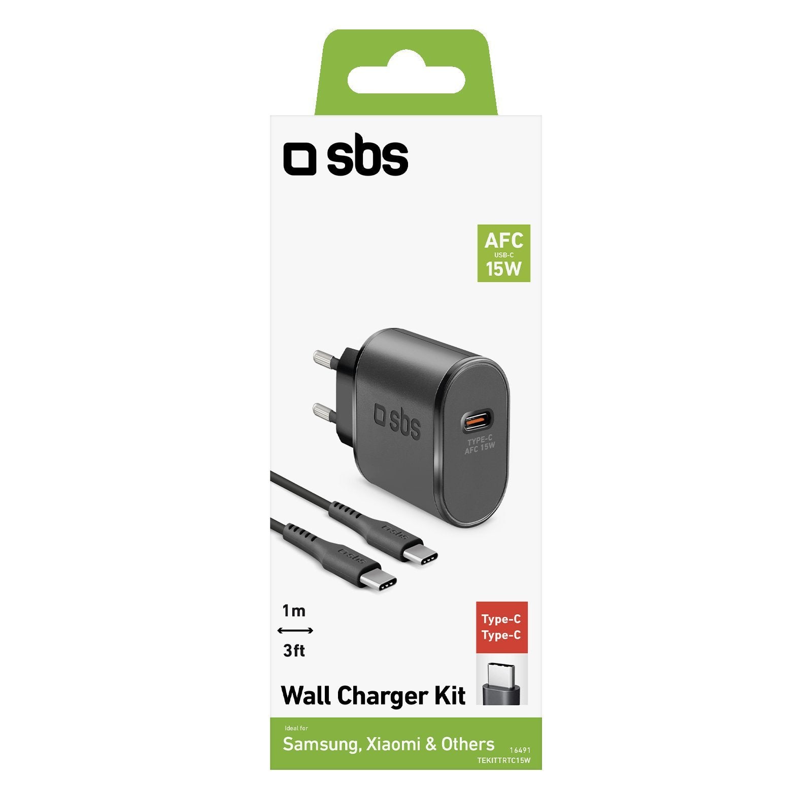 Sbs Tekittrtc15w Cargador De Dispositivo Móvil Negro Interior