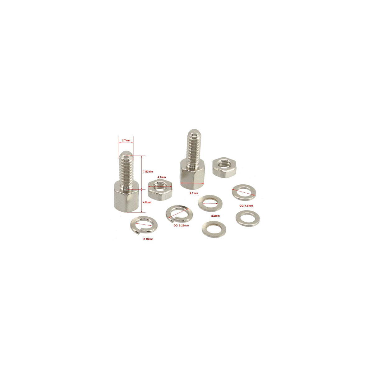 Juego De Tornillos Inline Juego De Instalación Sub-D 10 Uds.