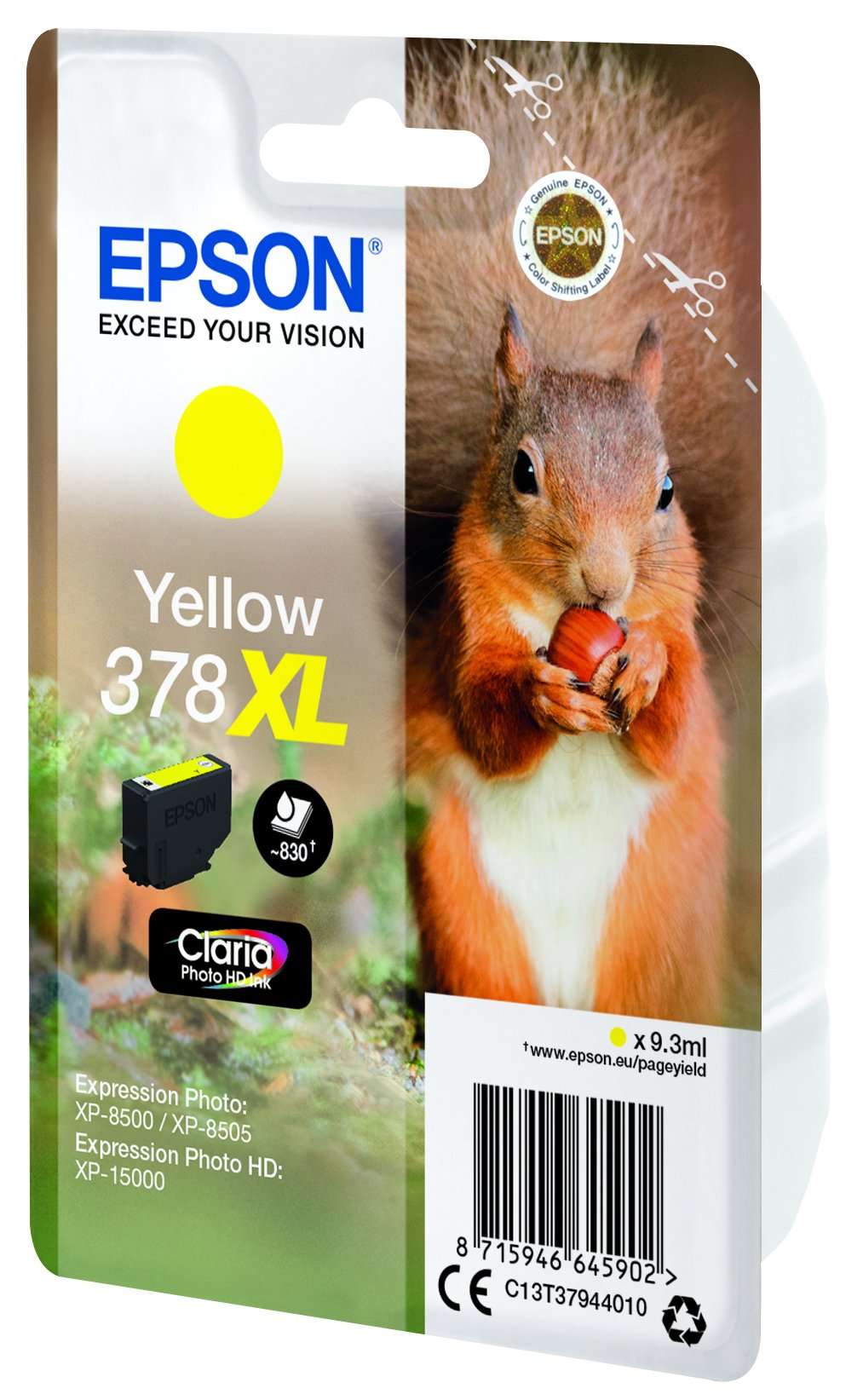 Tinta Original Epson Nº378 Xl Alta Capacidad Amarillo