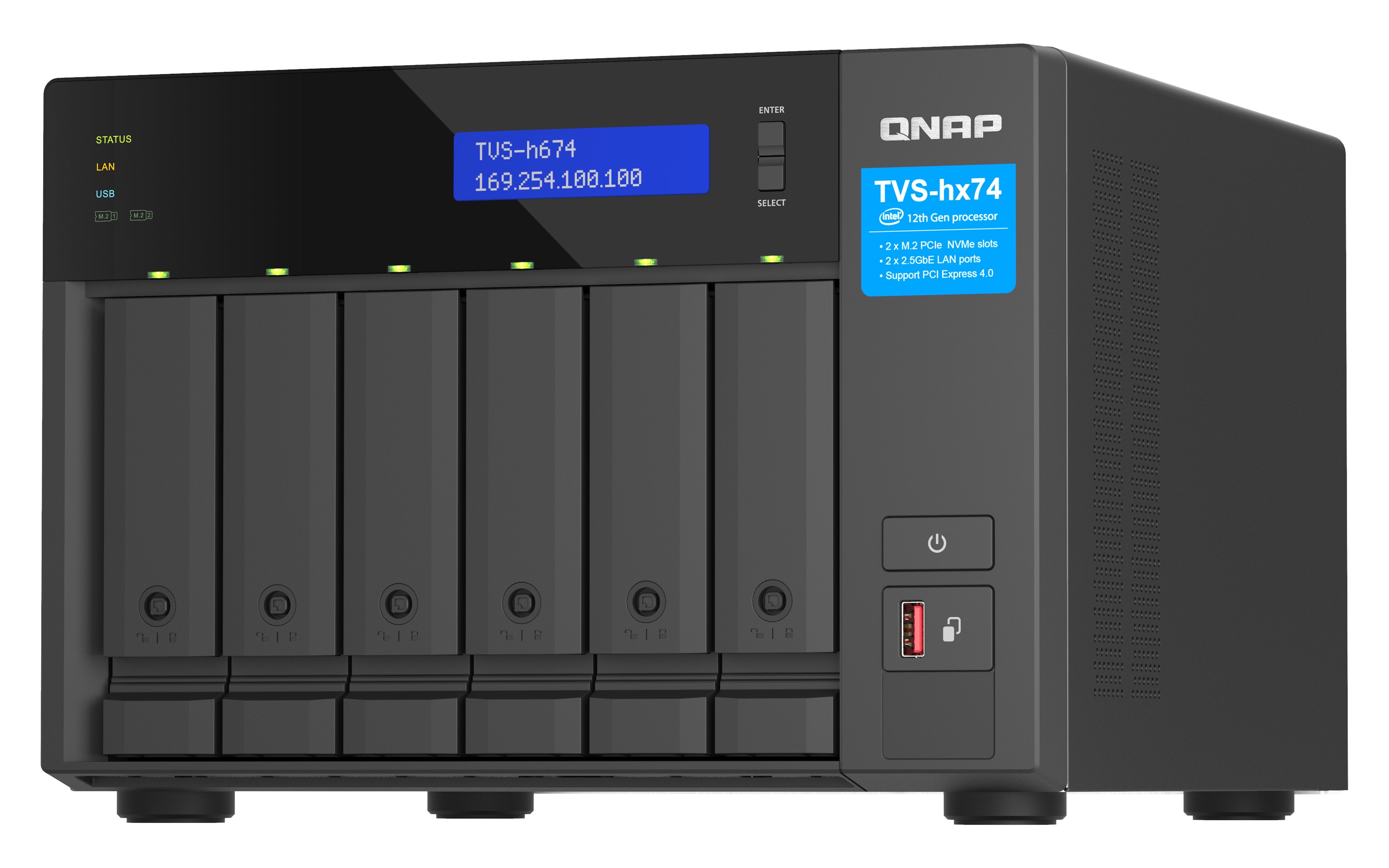 EAN 4711103082379 - QNAP TVS-h674 NAS Torre Intel® Core™ i3 i3-12100 16 GB DDR4 0 TB QuTS hero Negro imagen 6