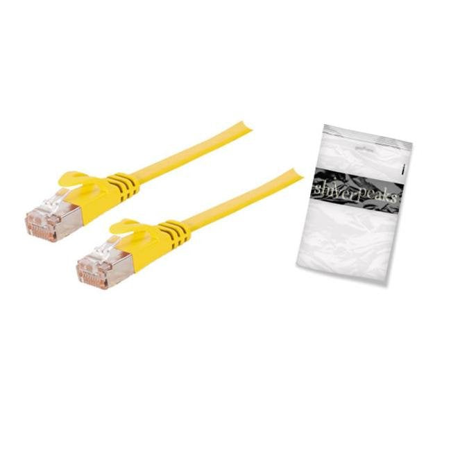 Shiverpeaks Rj45 Cable De Red-Flach, Cat7, Slim, 3,0m Amarillo