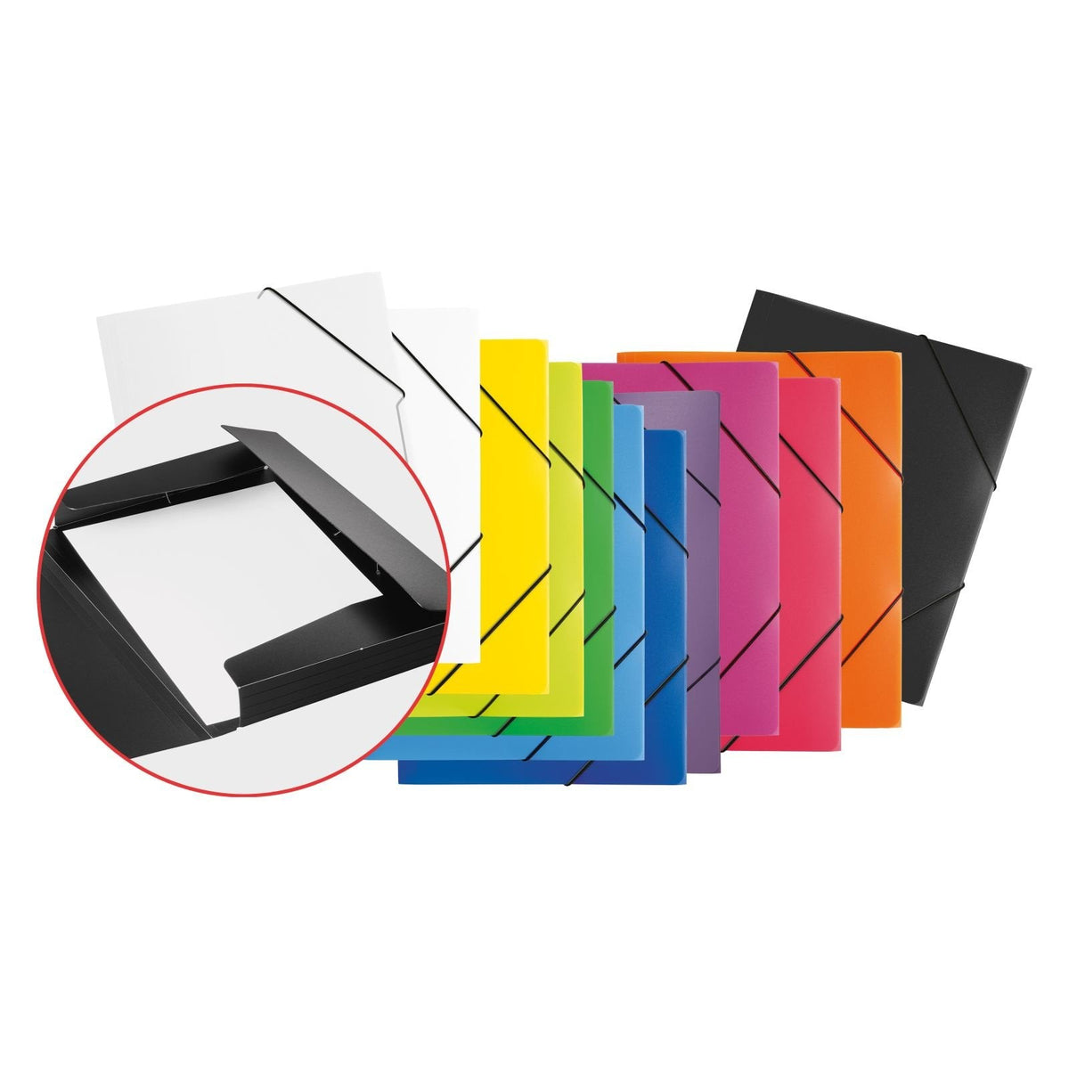 Pagna Carpeta Con Elástico A4 Pp 3 Einschlagklappen Dunkelrosa