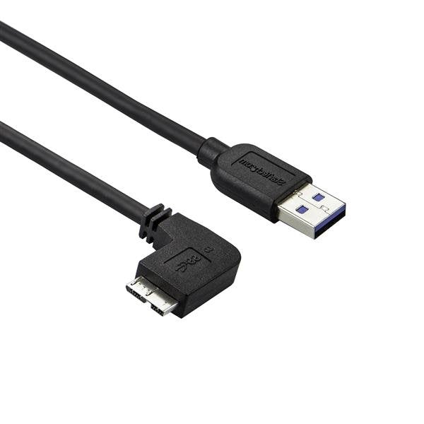 Startech Cable Usb 3.0 A Micro Usb Tipo B Acodado 2m Negro Usb3au2mls
