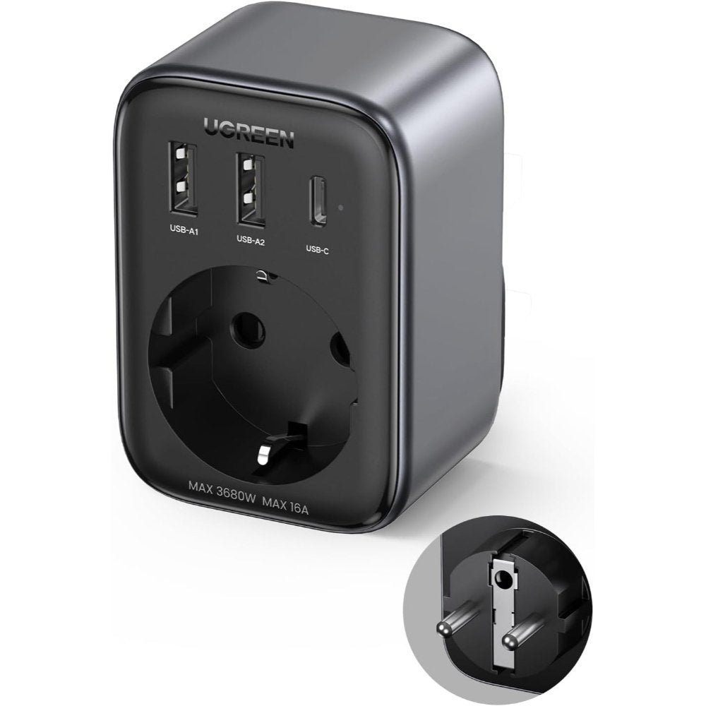 EAN 6957303896134 - Ugreen 90613 cargador de dispositivo móvil Universal Negro Corriente alterna Interior imagen 1