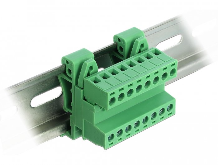 Terminalblock Set Für Hutschienen 8 Pin Mit Rastermass 5,08 Mm Gewinkelt