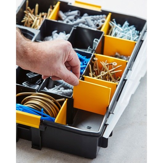 EAN 3253561947452 - Stanley CUBIX 1-94-745 pieza pequeña y caja de herramientas Caja para piezas pequeñas Negro, Transparente imagen 12