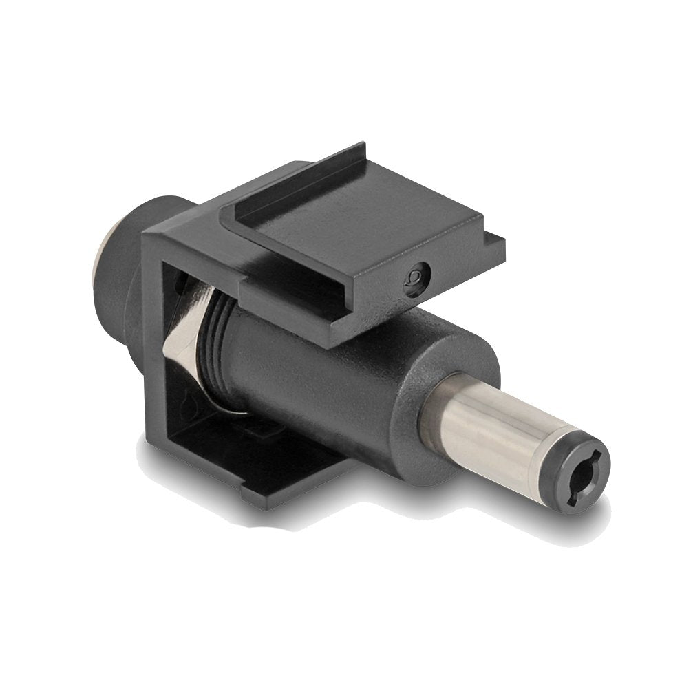 Delock 84162 Módulo Keystone Dc 5,5 X 2,1 Mm Hembra A Cc 5,5 X 2,1 Mm Macho Negro