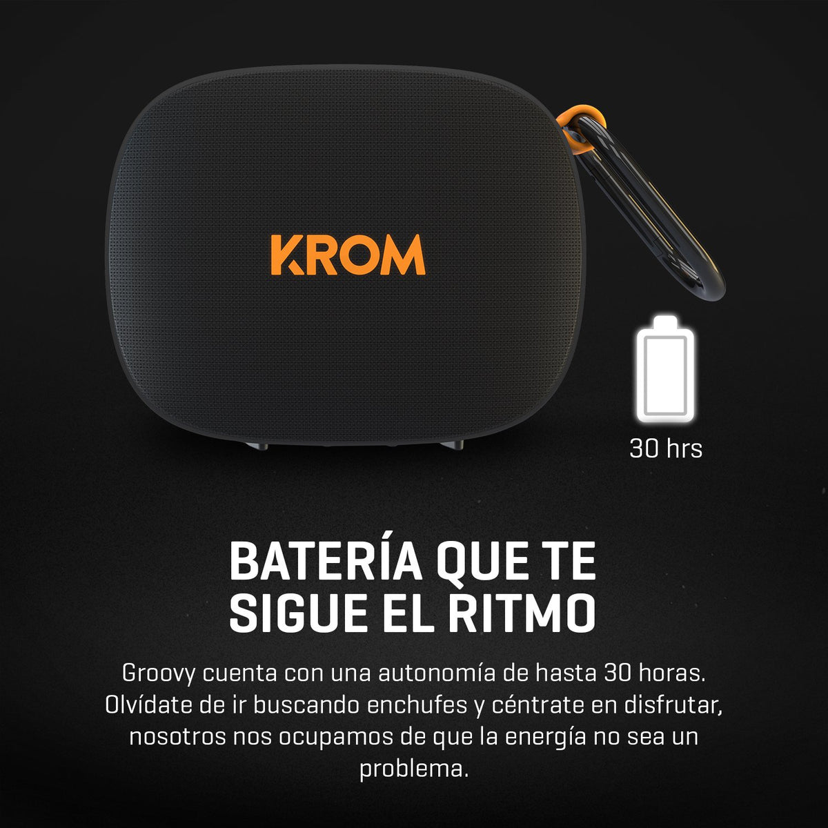 EAN 8436587976841 - Krom NXKROMGROOVY altavoz portátil o de fiesta Altavoz monofónico portátil Negro, Naranja 5 W imagen 18