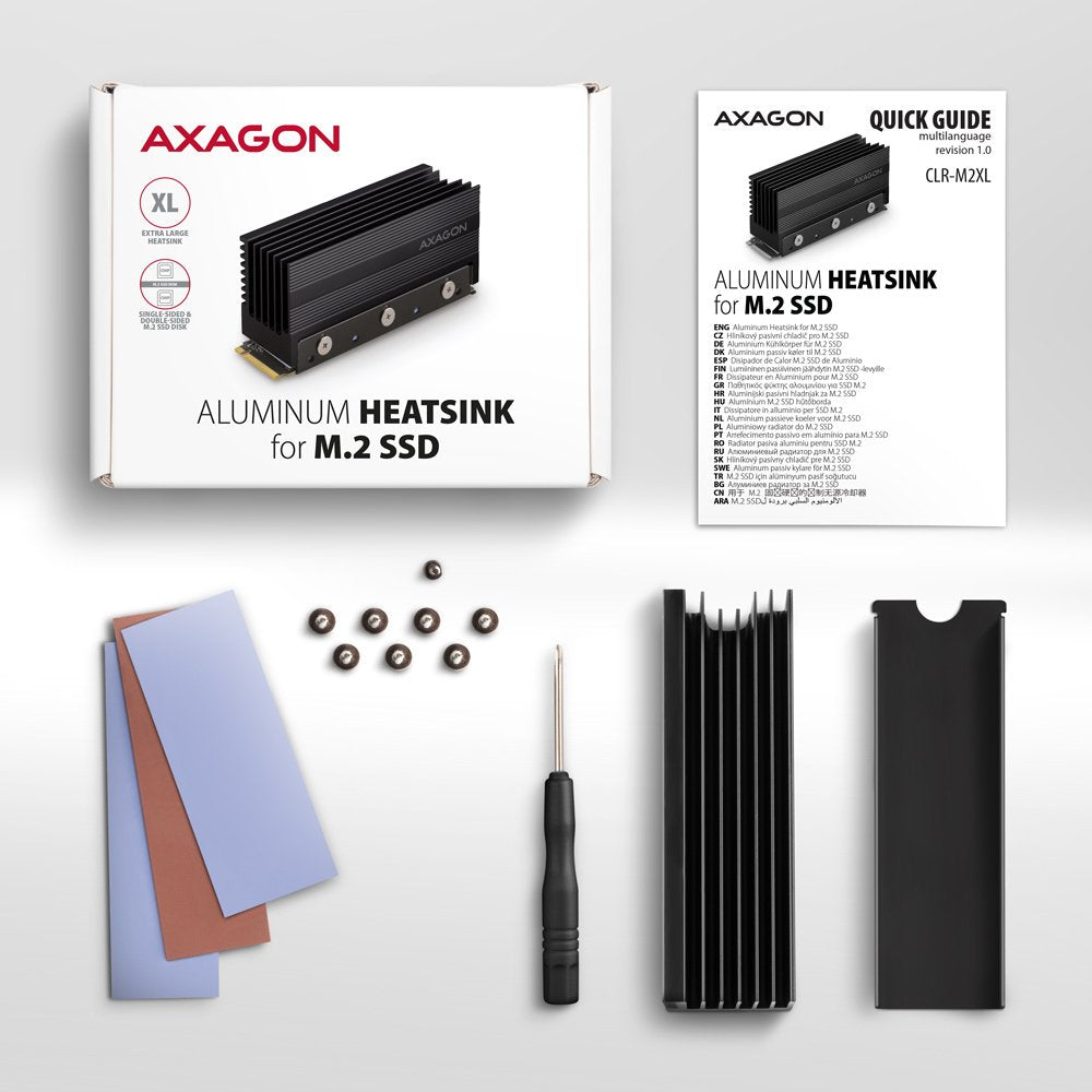 EAN 8595247906595 - Axagon CLR-M2XL sistema de refrigeración para ordenador M.2 NVMe SSD, Unidad de estado sólido Disipador t imagen 6