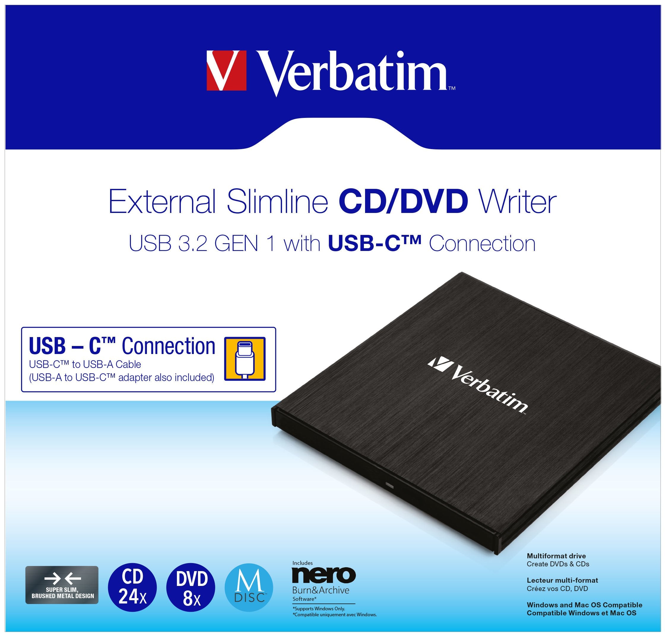 EAN 0023942438861 - Verbatim 43886 unidad de disco óptico DVD±RW Negro imagen 4