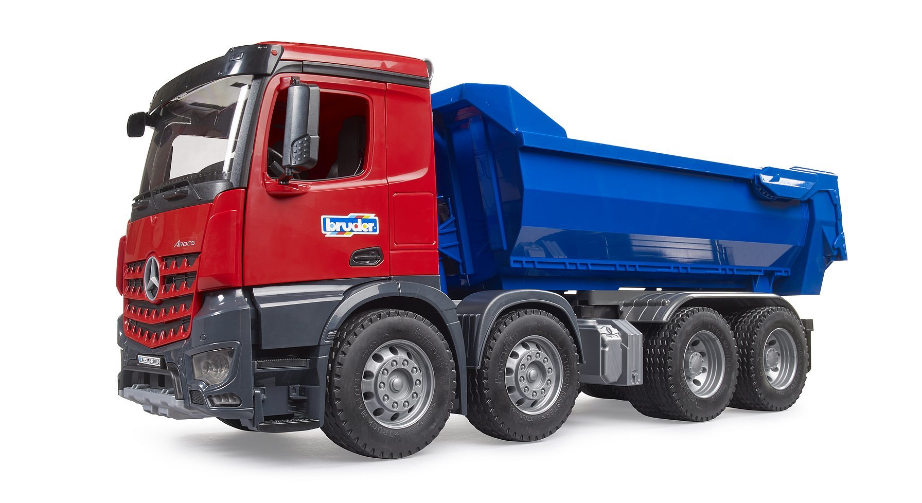 EAN 4001702036218 - BRUDER MB Arocs Halfpipe Kipp LKW imagen 4