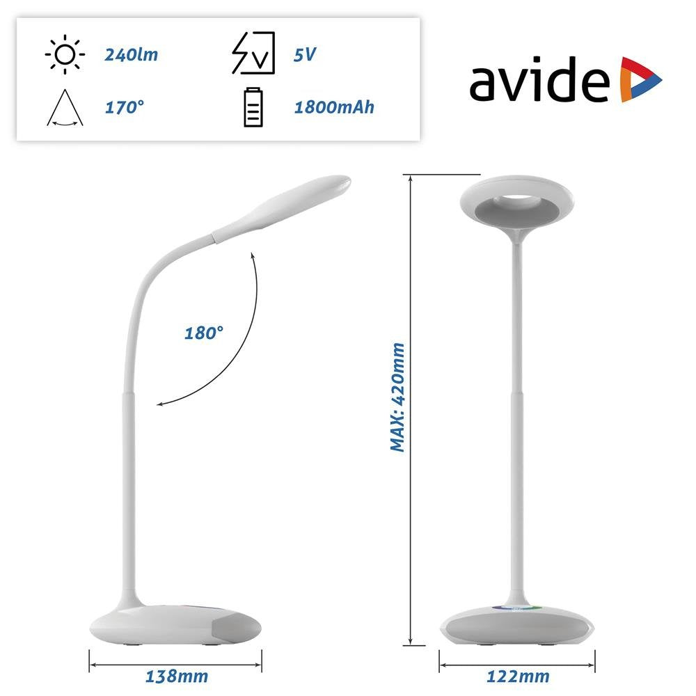 Avide Led Tischleuchte Rgb Blanco 4w 250lm
