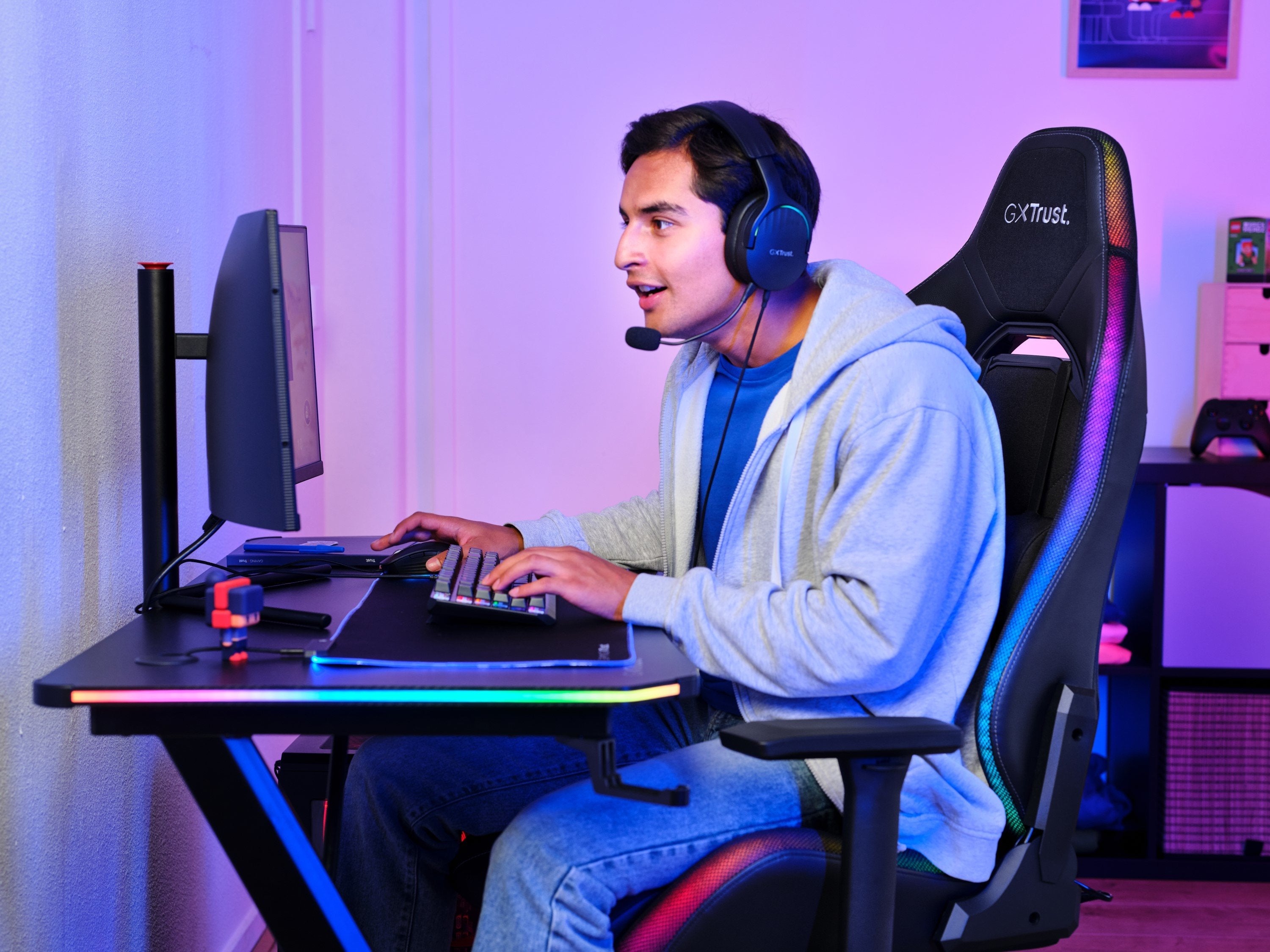 Silla Gaming Chair Gxt 719 Ruya Rgb/Black 25185 Trust