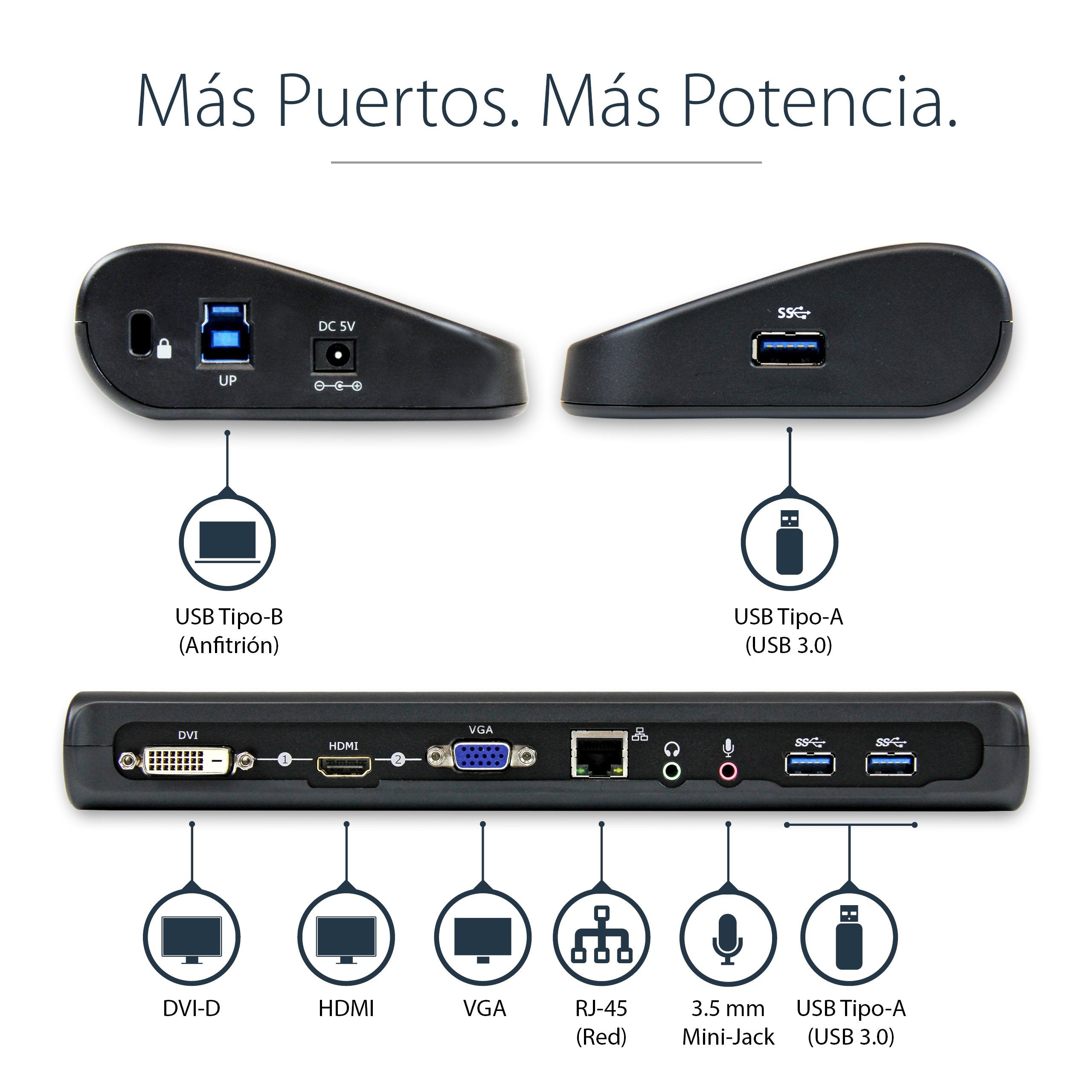 EAN 0065030851299 - StarTech.com USB3SDOCKHDV base para portátil y replicador de puertos Alámbrico USB 3.2 Gen 1 (3.1 Gen 1) imagen 8