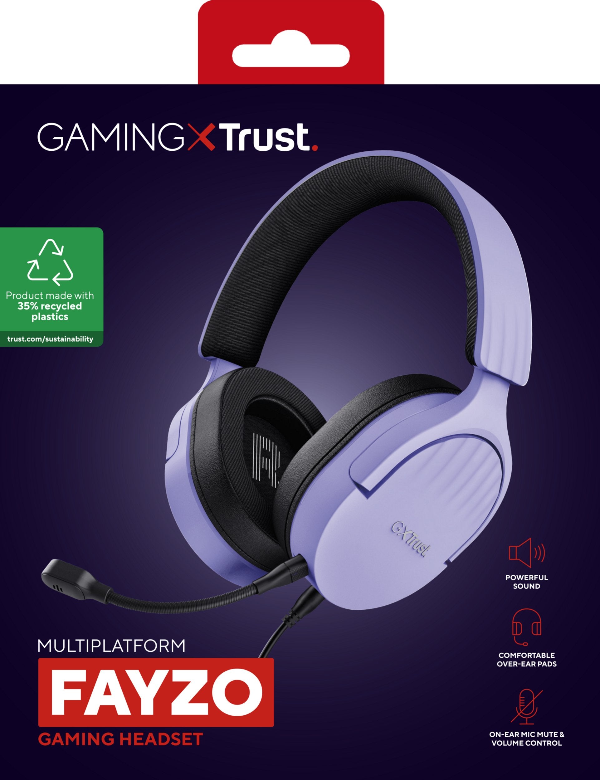 EAN 8713439253016 - Trust GXT 489P FAYZO Auriculares Alámbrico Diadema Juego Negro, Púrpura imagen 15