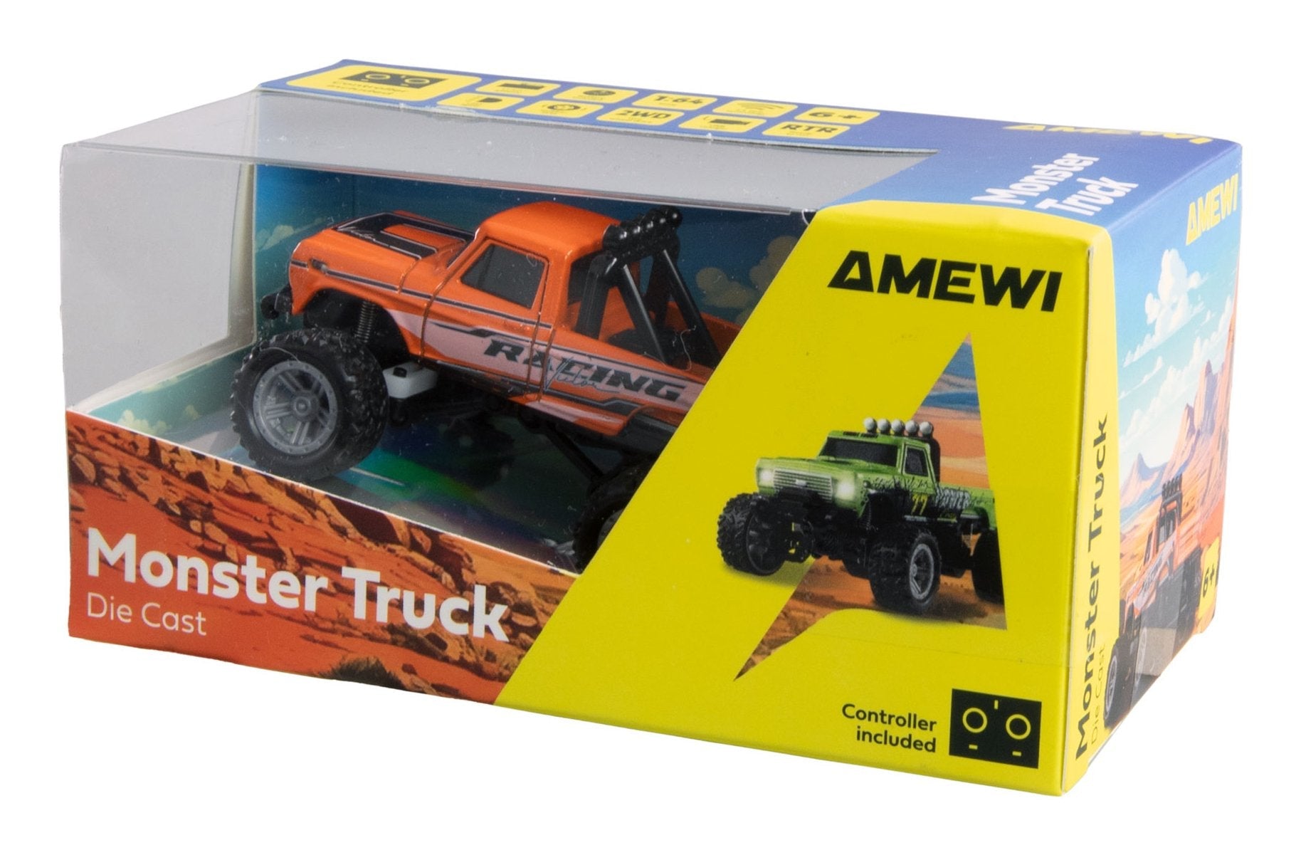 Amewi Rc Monmertruck Die Cam Li-Ion 200mah Naranja 6+