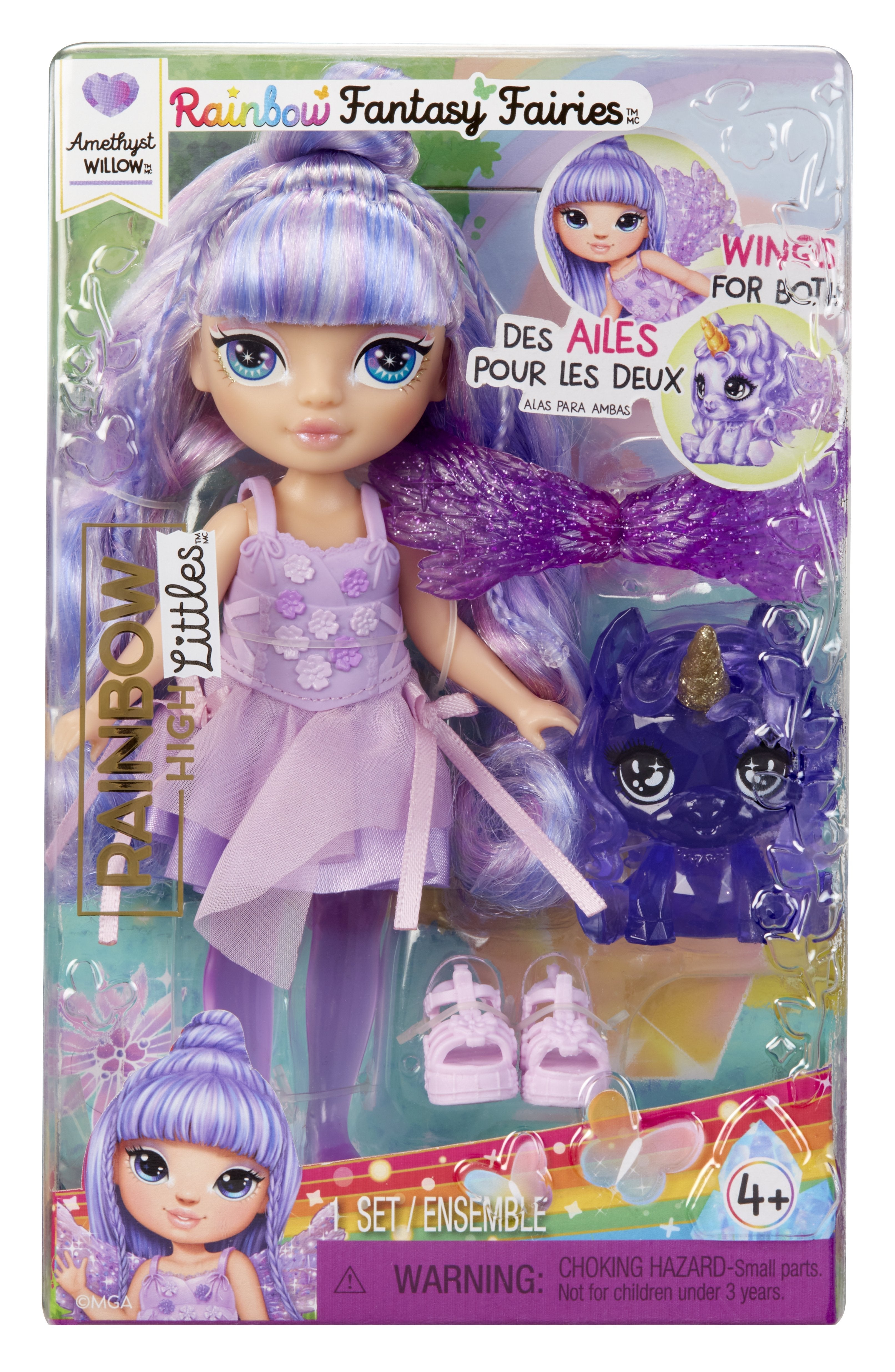 EAN 35051543435 - Rainbow High Littles Rainbow Fantasy Fairies Doll- Amethyst (purple) imagen 2
