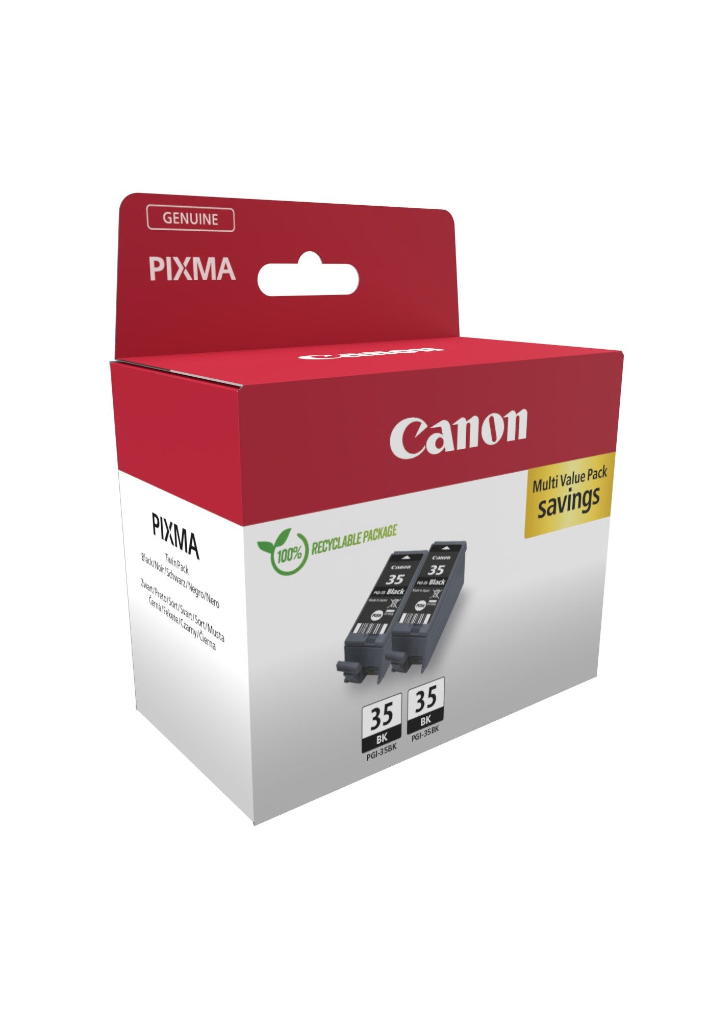 Tinta Canon Multipack Pgi-35 Bk Twin 1509b029 Negro