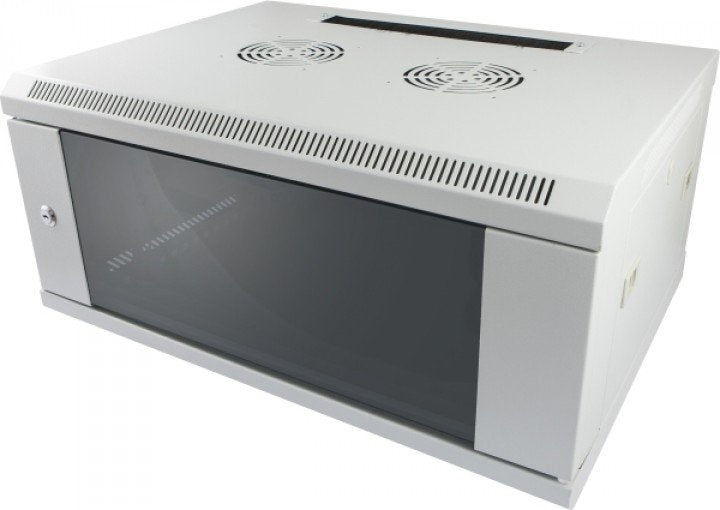 Allnet 19\"Wandgehäuse, 18he, 1-Teilig, T600mm, Lichtgris, Smc-Serie,